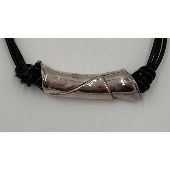 E & L Sterling Silver Electroform Necklace Unique Chunky Statement NWT - Picture 10 of 15